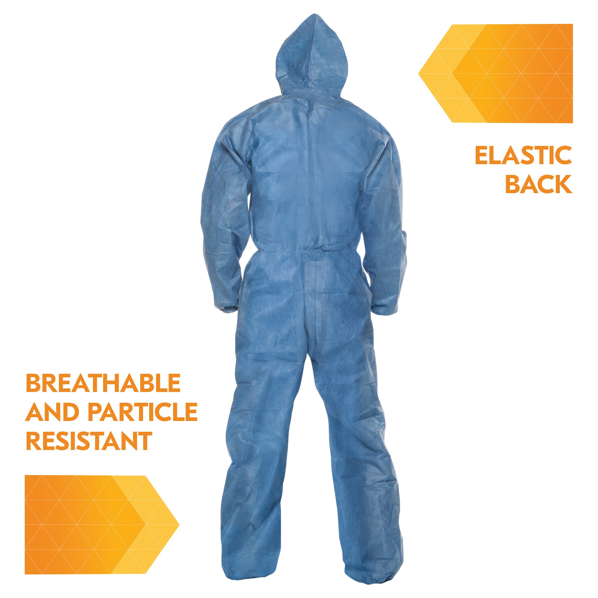 KLEENGUARD KleenGuard 58517 A20 Breathable Lightweight Disposable Coverall, 4XL, Blue, SMS Fabric