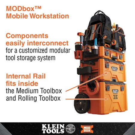 KLEIN TOOLS Klein Tools 54818MB MODbox Internal Rail Attachment for Enhanced Toolbox Organization