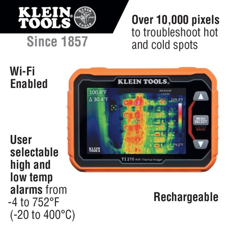 KLEIN TOOLS Klein Tools TI270 Rechargeable Thermal Imager With Wi-Fi