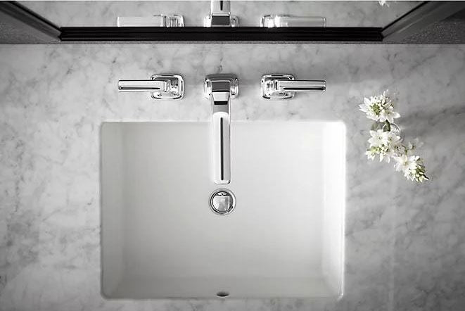 KOHLER Kohler K-2882-0 Verticyl Under-Mount Vitreous China Rectangular Bathroom Sink, 19-13/16 in L x 15-5/8 in W x 6-3/4 in H