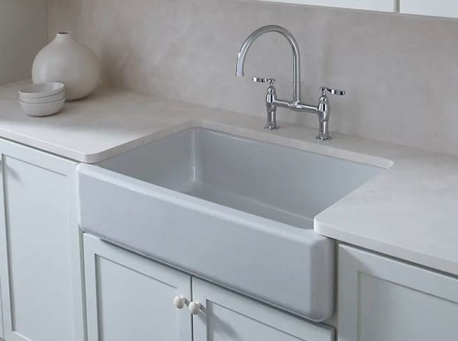 KOHLER Kohler K-6489-0 Whitehaven Cast Iron Undermount Kitchen Sink 36-3/16 in x 21-9/16 in White
