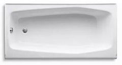 Kohler K-715-0 Villager Cast Iron Soaking Tub 33 Gallon 60 Inch x 30-1/4 Inch x 14 Inch Left Hand Drain
