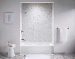 Kohler K-715-0 Villager Cast Iron Soaking Tub 33 Gallon 60 Inch x 30-1/4 Inch x 14 Inch Left Hand Drain