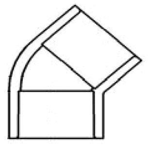 LASCO Lasco 9817-015 1-1/2 45 Degree CPVC Socket Elbow