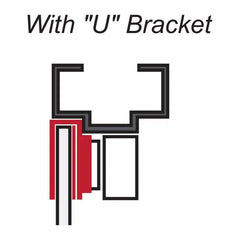 Seco-Larm Seco-Larm E-941S-1K2/UQ Glass Door U-Bracket for 1,200-lb Series Electromagnetic Locks