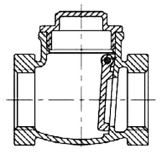 LEGEND VALVE Legend Valve 105-105NL 1 FPT x FPT 200 PSI CWP Lead-Free Swing T-Pattern Check Valve
