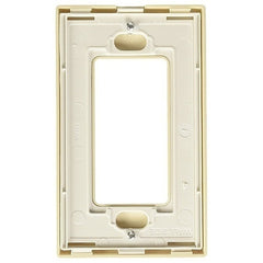 Leviton 80301-ST 1-Gang Decora Plus Screwless Wall Plate Polycarbonate, Light Almond