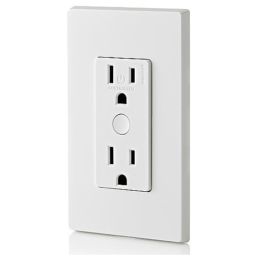 LEVITON Leviton DW15R-1BW Decora Smart Wi-Fi Tamper-Resistant Outlet For Indoors, White