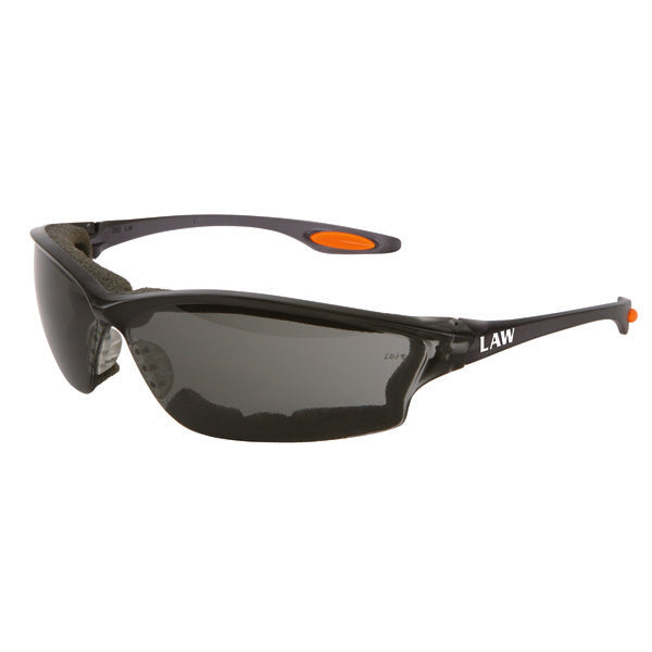 MCR SAFETY MCR Safety LW312AF Law 3 Plus Single Lens Safety Glasses With Side Shields