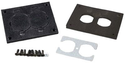 WIREMOLD Wiremold 828PR-BLK Polycarbonate Duplex Plate Ombox Black