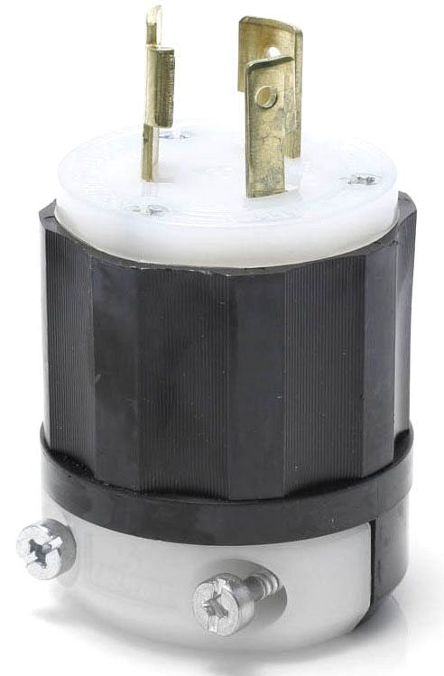 LEVITON Leviton 2311 Plug LKG 125VAC 20A 2 3 black/white
