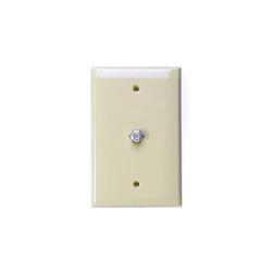 LEVITON Leviton 40539-MI Midsize Video Wall Jack, F Connector, Ivory