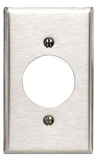 LEVITON Leviton 84028 1-Gang Wallplate Standard Size 2.15 Hole Receptacle