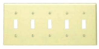 LEVITON Leviton 86023 WALLPLATE 5 GANG 4.5 IN H X 9.99 IN W REPLACEMENT MPN