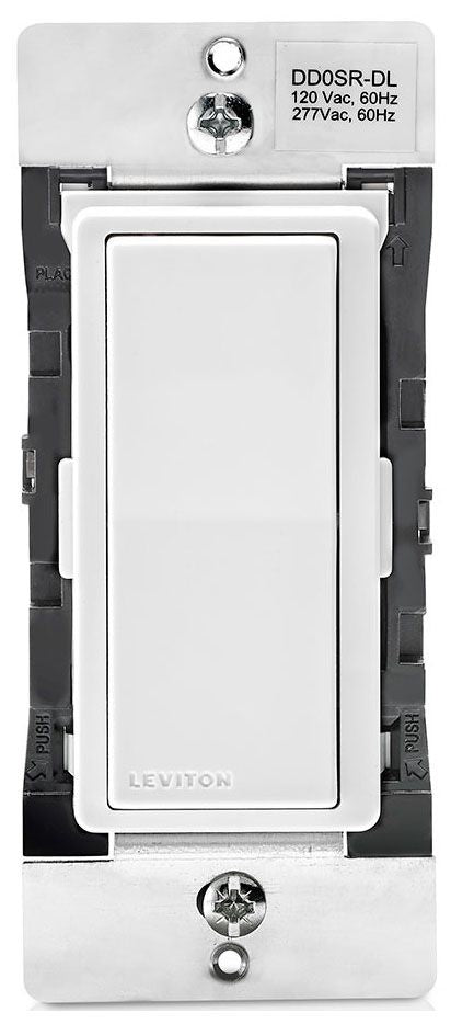 LEVITON Leviton DD0SR-DLZ Decora Smart Switch Companion with Locator LED for Multi-Location Switching, 120/277VAC