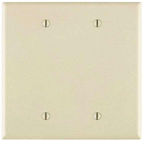 LEVITON Leviton PJ23-T 2-gang No Blank Wallplate Midway Size Light Almond