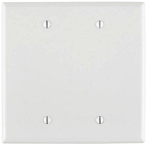 LEVITON Leviton PJ23-W 2-Gang No Blank Wallplate - White