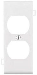 Leviton PSC8-W Combination Sectional Duplex Receptacle Wallplate, 1 Gang, Thermoplastic Nylon, White