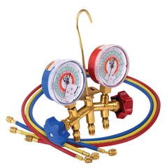 JB INDUSTRIES JB Industries M2-5-410AB 2-Valve Standard Brass Charging Manifold