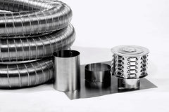 NATIONAL CHIMNEY National Chimney db335kit 3x35 Ft Aluminum Chimney Liner Kit