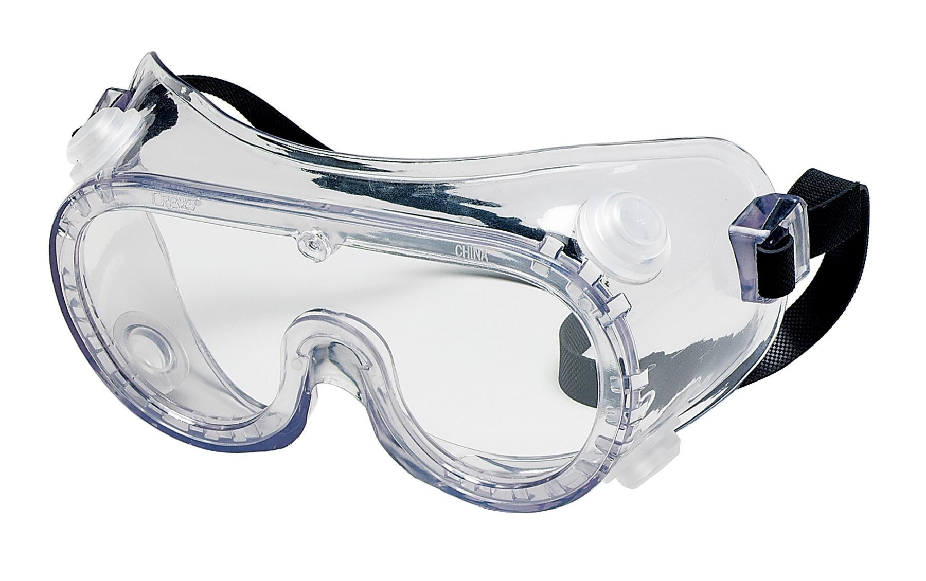 MCR SAFETY MCR Safety 2230R Chemical Splash Goggle Indirect Ventilation Adjustable Strap Clear