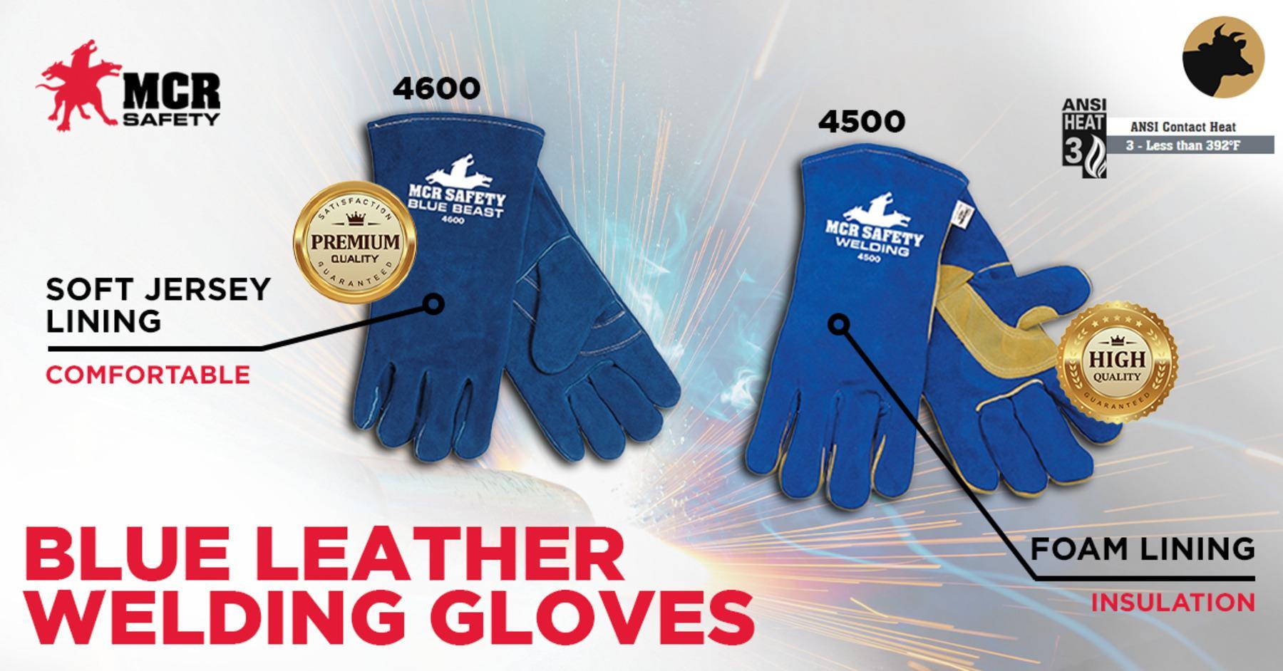 MCR SAFETY MCR Safety 4600 Blue Beast Protective Welding Gloves XL 13-1/2 inches