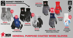 MCR SAFETY N9696XL WORK GLOVES
