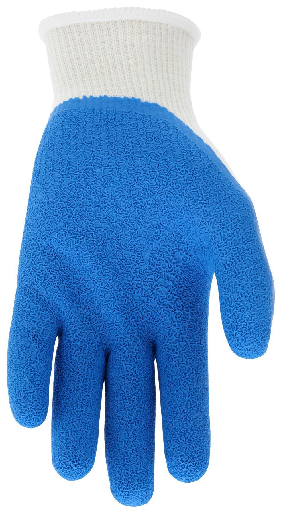 MCR SAFETY MCR Safety 9680S FlexTuff Work Gloves, White/Blue, Small, 10 gauge