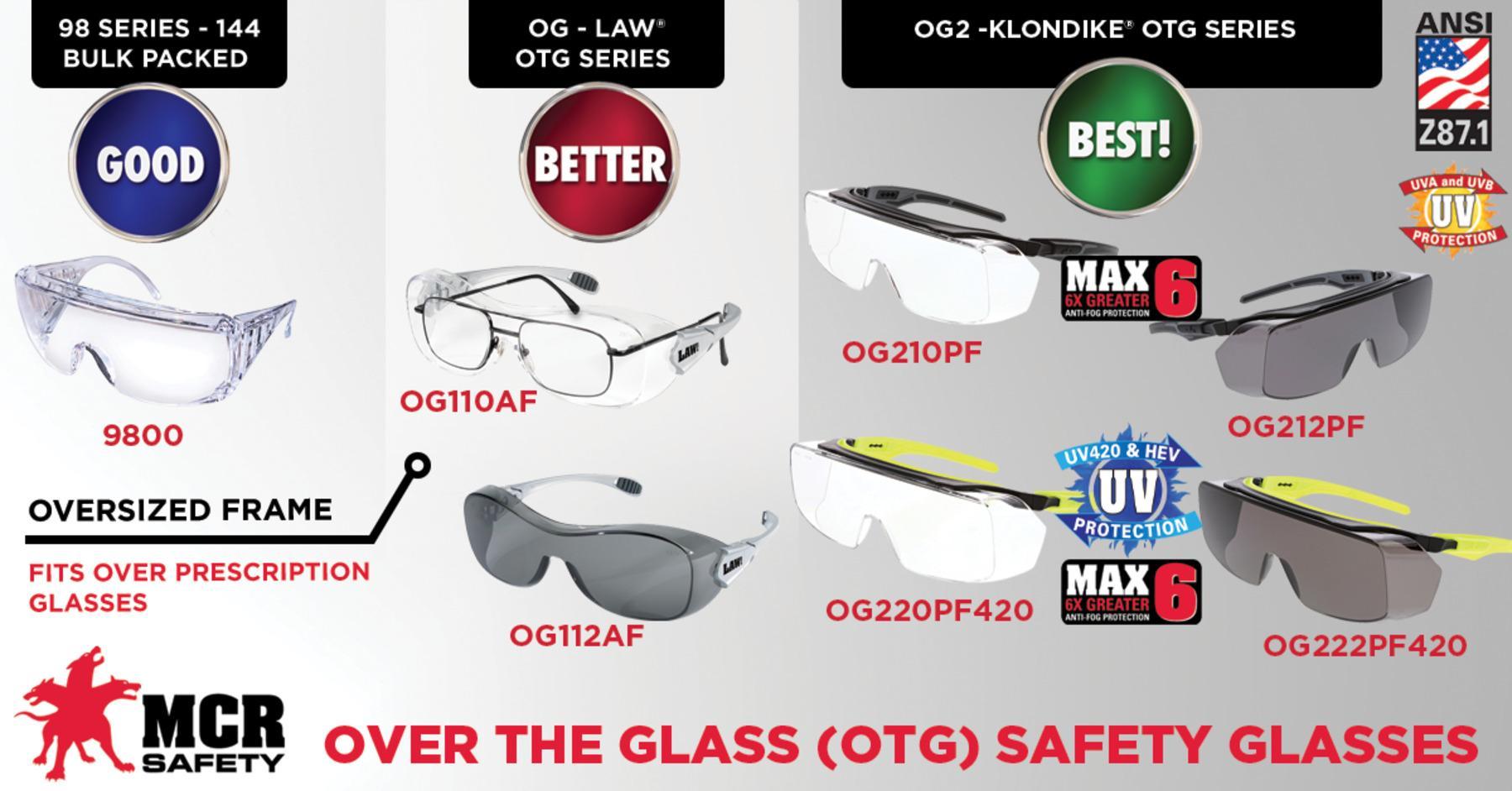 MCR SAFETY OG110AF SAFETY GLASSES