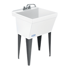 E L Mustee and Sons 17F Mustee Utilatub Floor-Mount Rectangular Single Bowl Laundry/Utility Tub, 23 inch x 23-1/2 inch