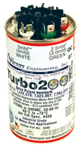 RECTORSEAL Rectorseal m12200 Turbo 200 Universal Capacitor 2.5-67.5 Mfd