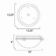 Maxim 2681MRSN Malibu 3-LIGHT FLUSH MOUNT