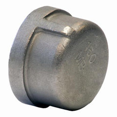Merit Brass K416-12 Banded Pipe Cap, 3/4 in, FNPT, 150 lb, 304/304L Stainless Steel