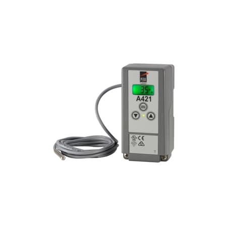 JOHNSON CONTROLS Johnson Controls A421ABC-02 Single Stage Digital Temperature Control 120/240V -40 to 212 Degrees 6-1/2 Foot Lead Wire