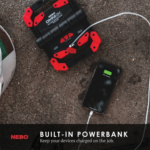 NEBO Nebo Tools NEB-WLT-0015 OMNI 2K 4000 mAh USB-C Rechargeable Battery COB LED Omni-Directional Work Light