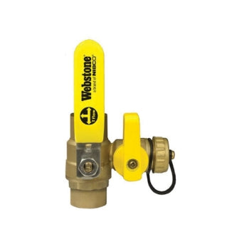 NIBCO Nibco H50612 Ball Drain Pro-Pal 5061 Standard Ball Valve With High Flow Hose Drain And Adjustable Packing Gland 1/2 In 600 Psi CWP