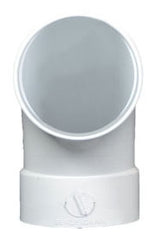 NDS 31P0ST 3 x 3 Spigot x Hub White PVC Long Radius Solvent Weld Street Sewer and Drain 90D Elbow