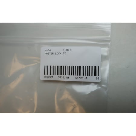 MASTER LOCK Master Lock 7D Padlock 1-1/8 inches Steel Body Keyed Different