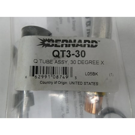 BERNARD Bernard QT3-30 Mig Gun Q Tube Assembly 30Deg Other Welding Parts And Accessory