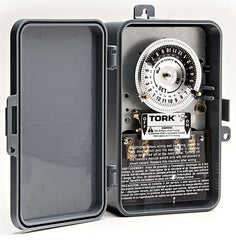 Tork 1101B-P 120 VAC 60 Hz 40 Amp NEMA 1 24 Hour Metal SPST Electromechanical Time Switch