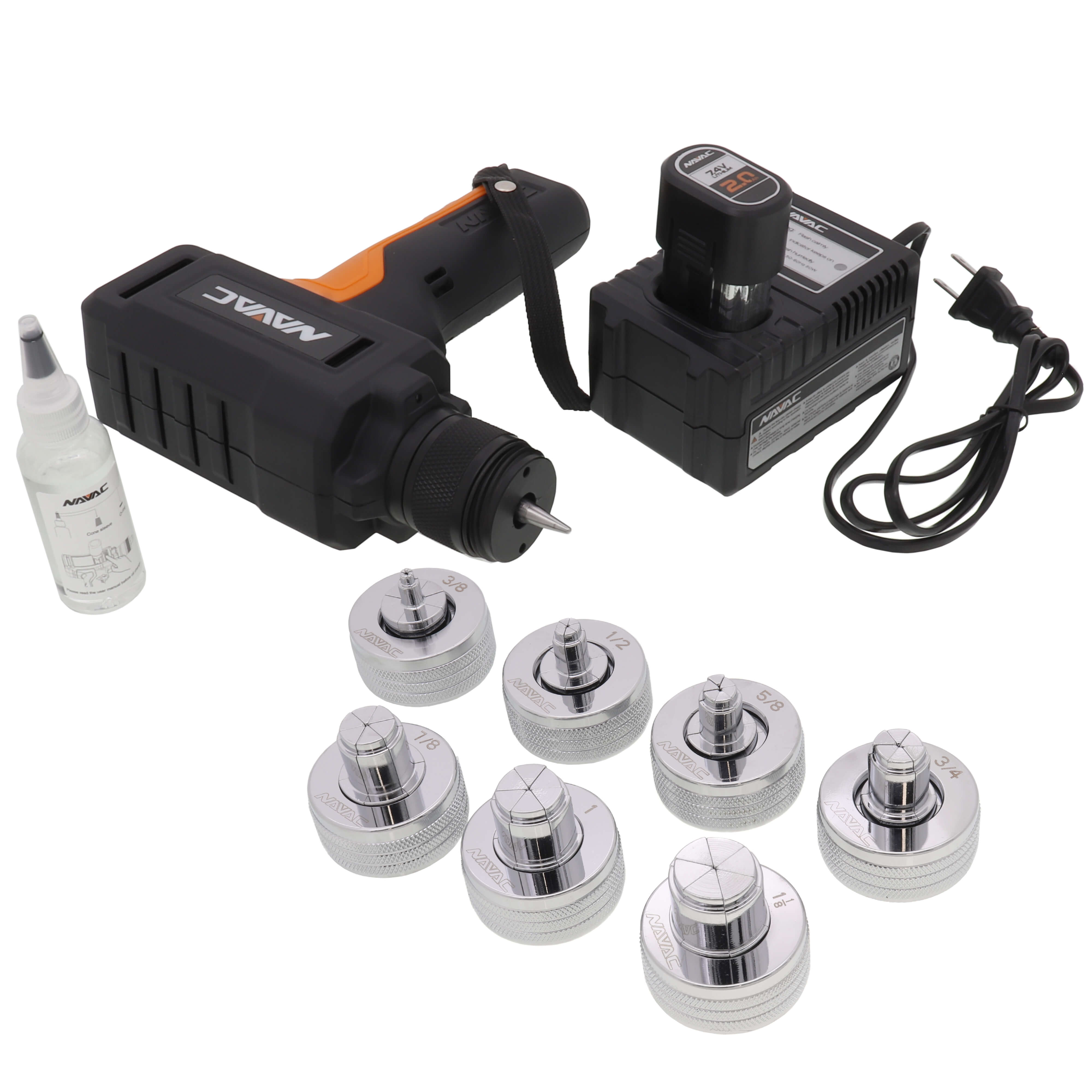 NAVAC NAVAC NTE11L Power Tube Expander Kit - 3/8 to 1-1/8 OD