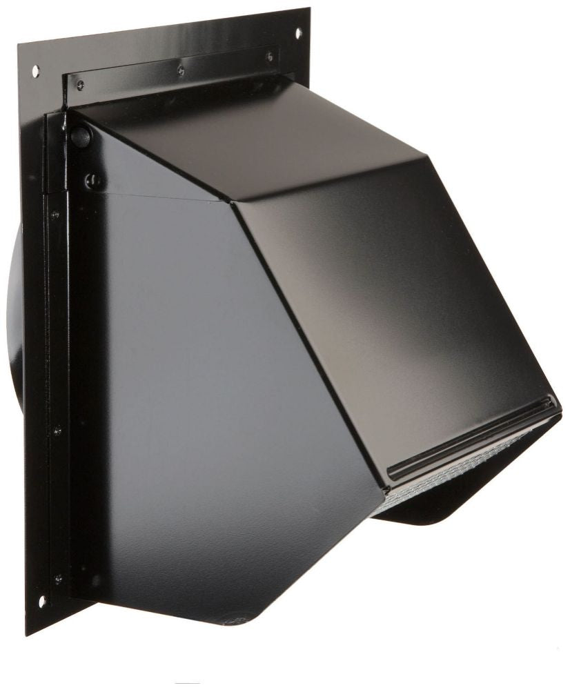 BROAN-NUTONE Broan-NuTone 843BL Wall Cap Black 6 Inch Round Duct