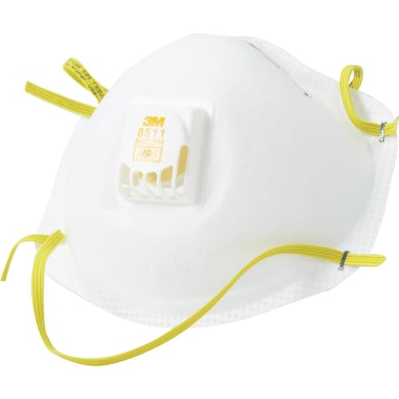 3M 3M 7000002056 Cool Flow N95 Disposable Particulate Respirator White Pack of 10