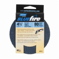 Norton 66254461173 BlueFire Zirconia Alumina Coarse Grit Arbor Thread Fiberglass Conical Flap Disc