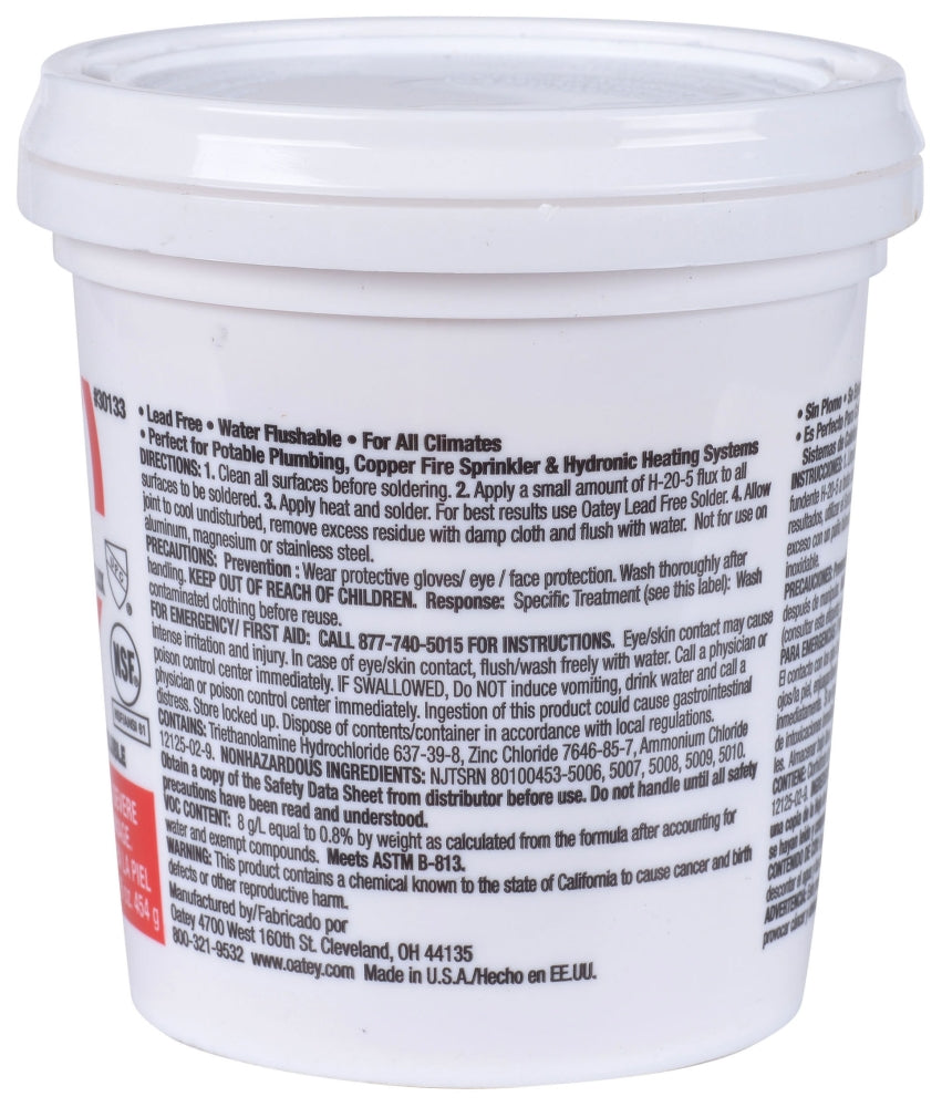 HERCULES Hercules 30133 H-20 Soldering Flux Off-White to Light Yellow 16 Ounce