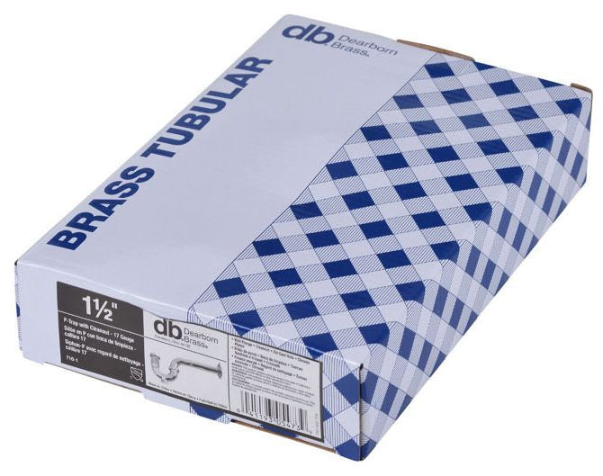 DEARBORN Dearborn 710-1 P-Trap with Cleanout, 1-1/2 inch, 17 Gauge