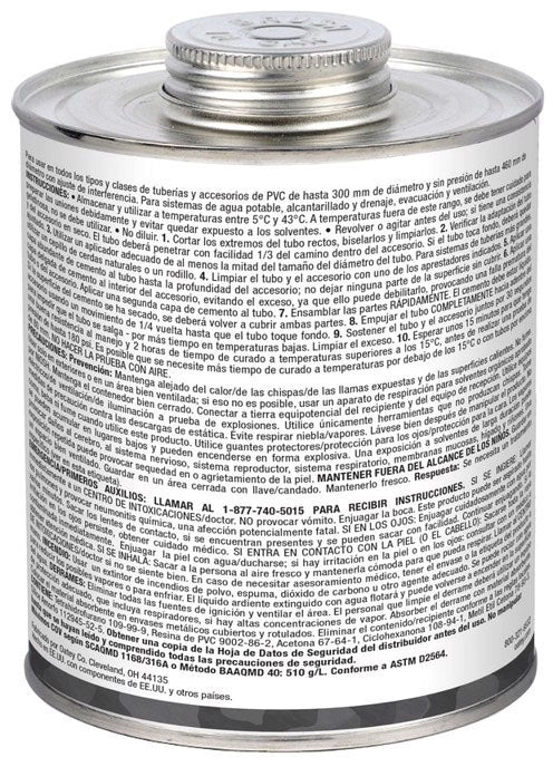 OATEY Oatey 32263 PVC Cement Heavy Duty Medium Set 32 Ounce Replacement MPN
