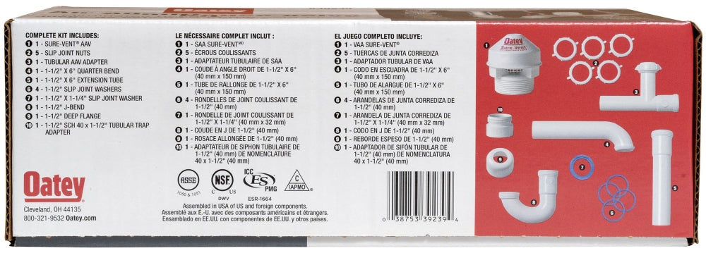 OATEY Oatey 39239 Sure-Vent 1-1/2 in. 20 DFU Air Vent