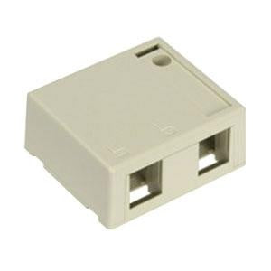 LEVITON Leviton 41089-2IP Surface-Mount QuickPort Box, 2-Port, Ivory