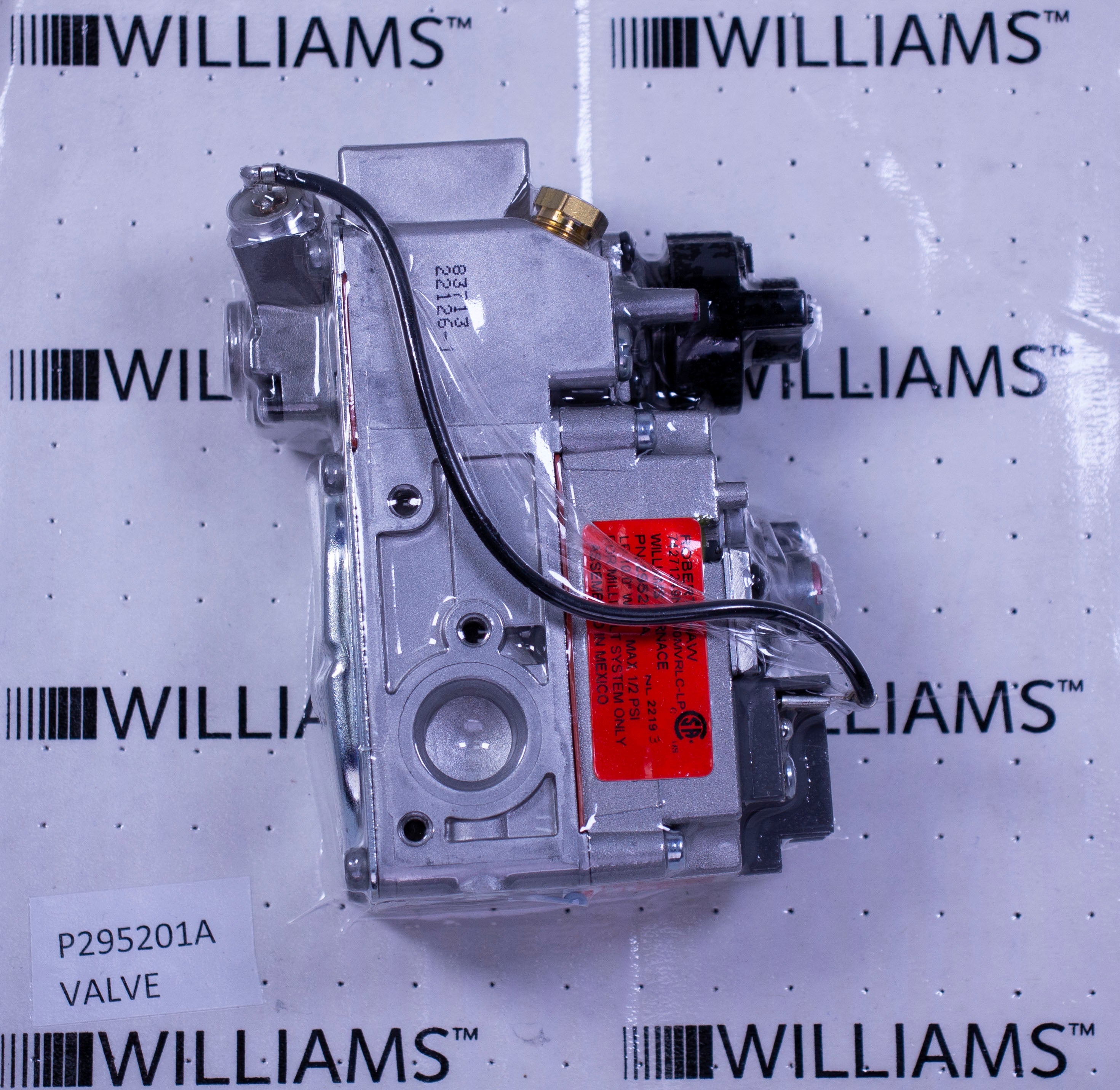 WILLIAMS COMFORT PRODUCTS P295201A GAS VALVES